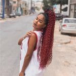 RABO DE CAVALO BIO FIBRA CEREJA - 70cm