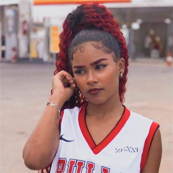 RABO DE CAVALO BIO FIBRA CEREJA - 70cm - Imagem 3