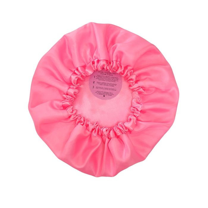 PEQUENOS DEFEITOS -Touca ROSA BEBE POP de Cetim Anti Frizz com Elástico Ajustável - CAMADA UNICA Tamanho:M - Imagem 2