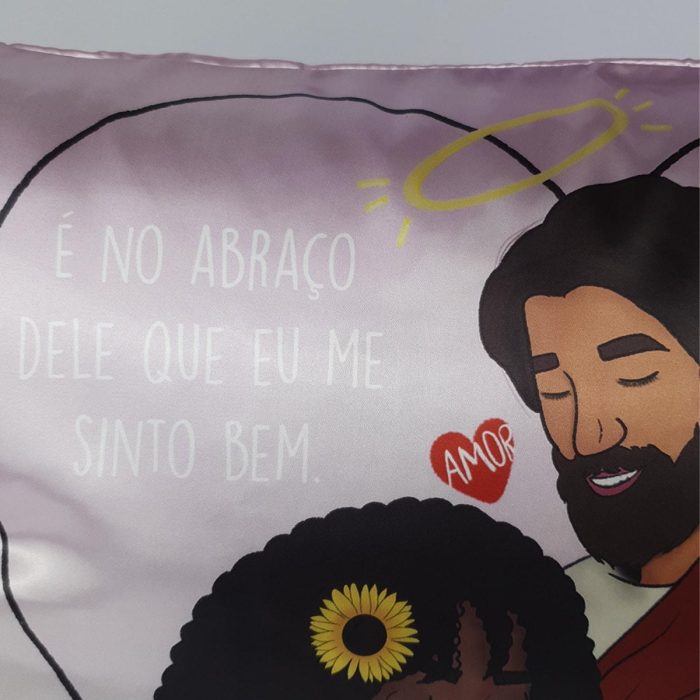 Fronha com ZIPPER Jesus de Cetim Anti Frizz - QUEEN SIZE 55X70 - Imagem 5