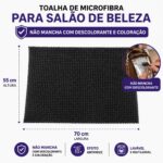 Toalha de microfibra simples 55x70 - Preta - não mancha com descolorante