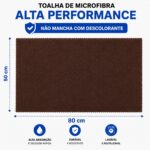 Toalha Microfibra Marrom Profissional 50x80 Antifrizz  – Salão de Beleza