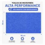 Toalha Microfibra Azul BIC Profissional 50×80 Antifrizz Não Mancha Coloração e Descolorante – Salão de Beleza