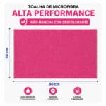 Toalha Microfibra Pink Profissional 50×80 Antifrizz Não Mancha Coloração e Descolorante – Salão de Beleza