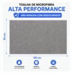 Toalha Microfibra Cinza Profissional 50x80  Antifrizz – Salão de Beleza